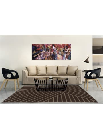 Arte Espina Wohnzimmer Teppich – Kurzflorteppich Cool 5056 in taupe - rechteckig