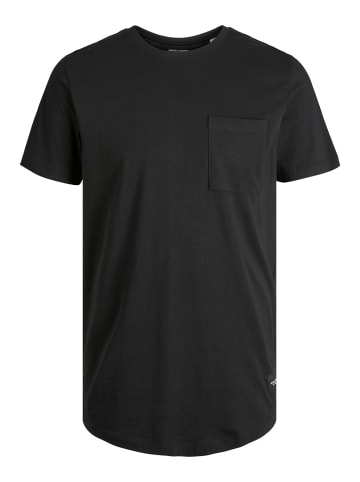 Jack & Jones T-Shirt JJENOA POCKET in Schwarz