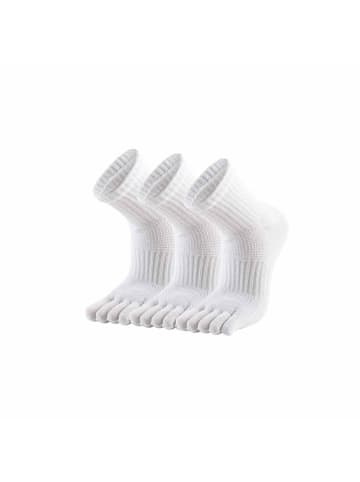 MUNADUNA 3er-Pack Yoga-/Pilates-Zehensocken Anti-Rutsch in Weiß