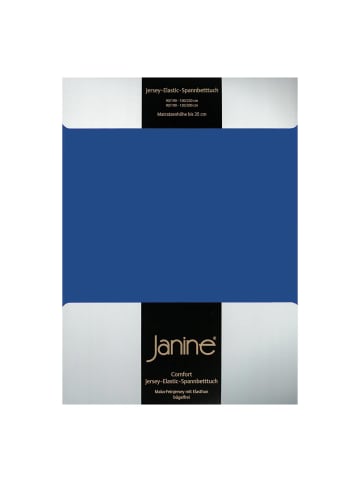 Janine Spannbettlaken Jersey Elastic in royalblau