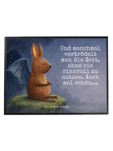 Mr. & Mrs. Panda Schreibunterlage Fledermaus Sitzen Design mit S... in Weiß