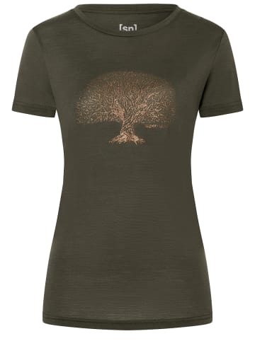 super.natural Merino T-Shirt in braun