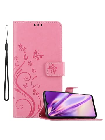 cadorabo Hülle für Samsung Galaxy A42 5G / M42 5G Blumen Design in FLORAL ROSA