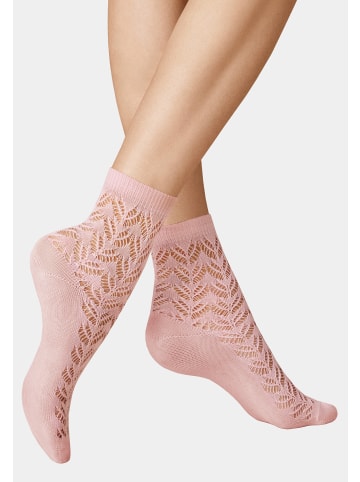 Kunert Socken Ajour gemustert in powder rose