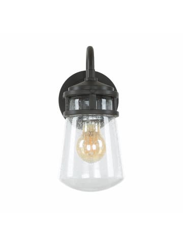 Licht-Erlebnisse Außen Wandlampe (B)12.7 x (L)12.7 x (H)28.6 cm in Dunkles Bronze Klar/Transparent