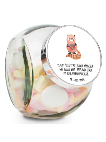 Mr. & Mrs. Panda Vorratsbehälter Roter Panda mit Spruch in Weiß