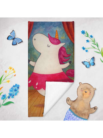 Mr. & Mrs. Panda Badehandtuch Einhorn Ballerina Design ohne Spruch in Weiß