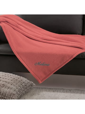 REDBEST Fleece, Microfaser Wohndecke Amarillo in koralle