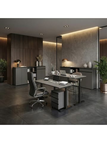 KADIMA DESIGN Aktenregal-Universal breit 80 cm, 3 Ordnerhöhen (2 Böden), Büroregal