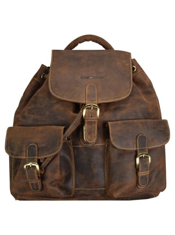 Greenburry Vintage Daypack Leder 40 cm in braun