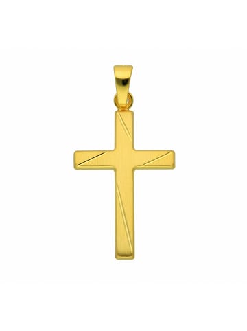 Adeliás Damen & Herren 333 Gold Kreuz Anhänger in gold