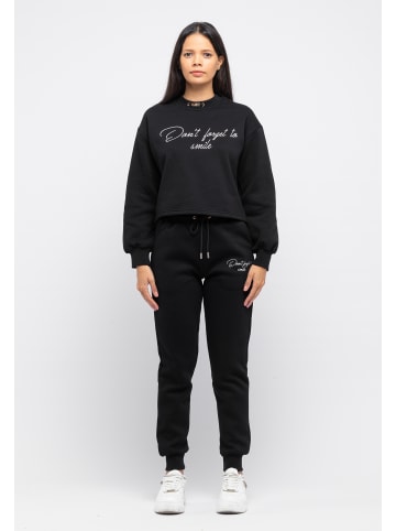 Tom Barron Freizeitanzug Tracksuit Chest Embroidery Metal Deco in black