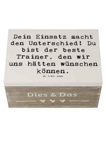 Mr. & Mrs. Panda Schatulle Spruch Trainer Unterschied mit Spruch in Weiß