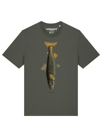 wat? Apparel T-Shirt Forelle in Khaki