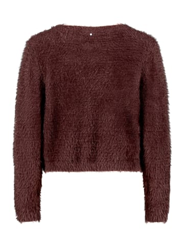 Vera Mont Strick-Cardigan mit Rundhalsausschnitt in Dark Maroon