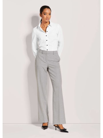 MADELEINE Weite Bügelfalten-Hose in steingrau / wollweiß