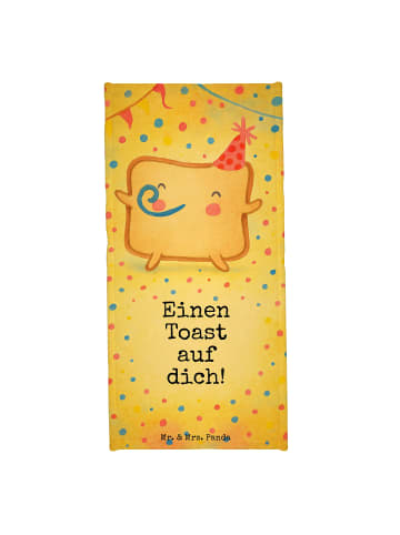 Mr. & Mrs. Panda Handtuch Toast Party Design mit Spruch in Grau Pastell