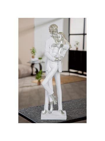 GILDE Skulptur Gemeinsam weiß - (H) 45,5 cm
