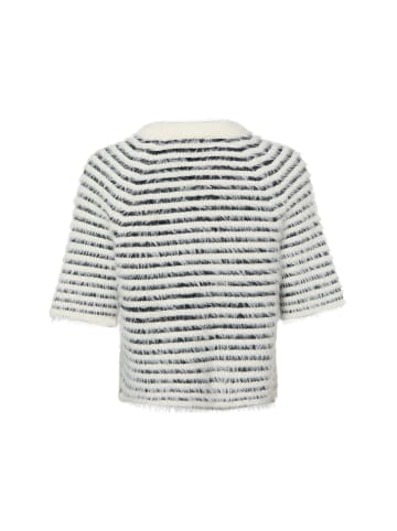 OPUS Strickpullover Pairy in ecru schwarz - 0001