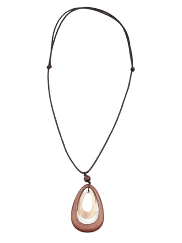 collezione alessandro Lange Kette " Zamboanga " in braun