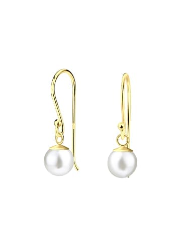 Alexander York Ohrringe, PERLE 6 mm in Gold aus 925 Sterling Silber, 2-tlg. in silber