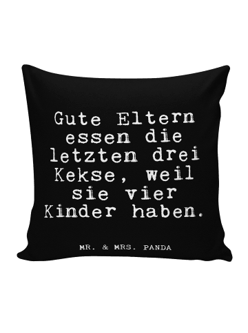 Mr. & Mrs. Panda deko kissen Gute Eltern essen die... mit Spruch in Schwarz