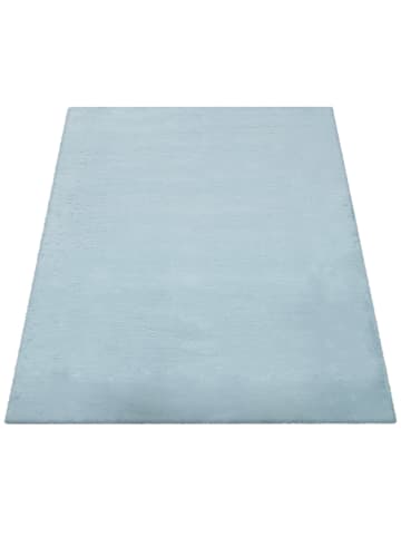 KADIMA DESIGN Hochflor Teppich Unifarben schmutzabweisend in Türkis