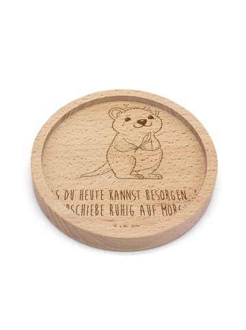 Mr. & Mrs. Panda Untersetzer Quokka Happy mit Spruch in Transparent