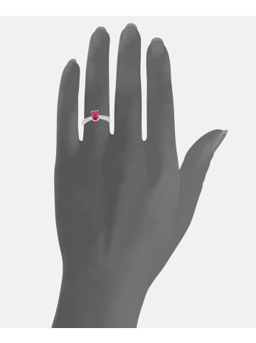 Diamant L'éternel Verlobungsring aus 375 Weißgold mit 0.15 Karat Diamant mit Rubin