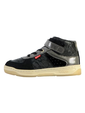 Kickers Sneakers Montante aus Leder Kind Kickalien Schwarz