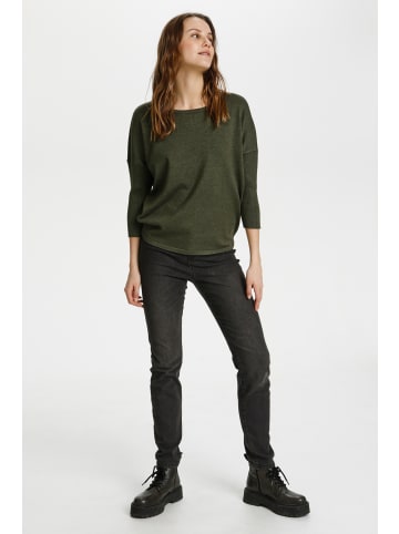 SAINT TROPEZ Strickpullover A2561, Casual fit in Army Green Melange