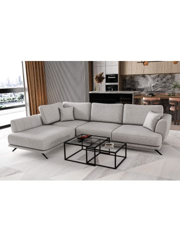MF Design Lardo Recamiere Links in Grau -  (L) 191 x (B) 276 x (H) 90 cm