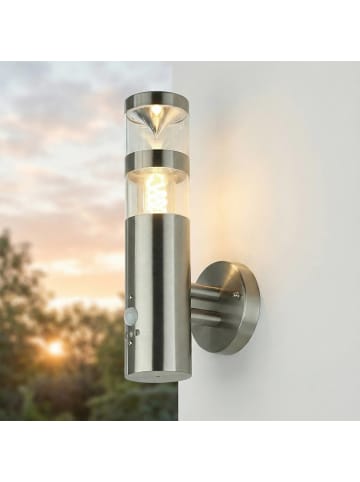 Licht-Erlebnisse Außen Wandlampe EEK G (B)7.6 x (H)33 cm in EdelstahlEdelstahl