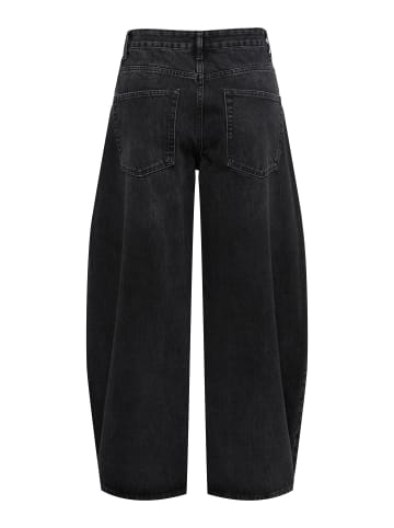 ONLY Barrel-Fit-Umstandsjeans in Washed Black