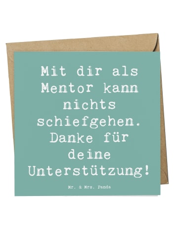 Mr. & Mrs. Panda Grußkarte Spruch Beste Mentor mit Spruch in Meeresbrise