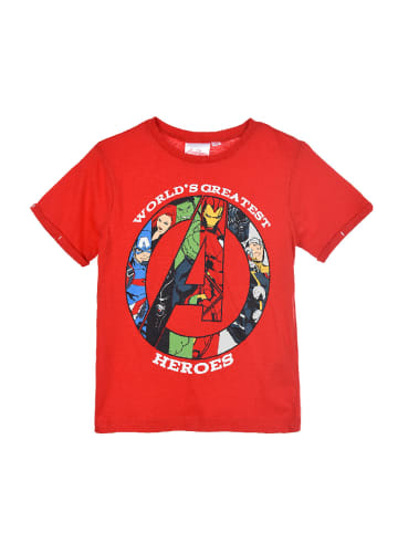 Avengers T-Shirt kurzarm Captain America Ironman Thor Hulk in Rot