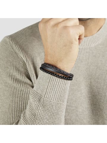 s.Oliver Armband Leather Beads in schwarz