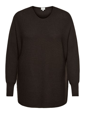 ONLY Carmakoma Strickpullover in Coffee Bean