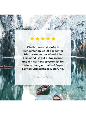 MuchoWow Leinwand bilder Bergsee (BxH)