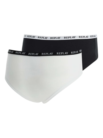 Replay Panty 4er Pack in Schwarz/Weiß