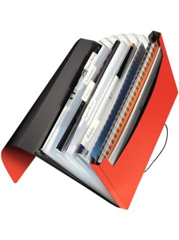Leitz Fächermappe Solid A4 PP mit 6 Fächern hellrot