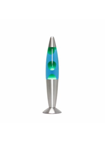 Licht-Erlebnisse Lavalampe EEK G Ø 8.6 x (H)36 cm in Silber Grün BlauSilber Grün Blau