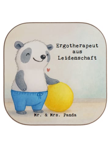Mr. & Mrs. Panda Untersetzer Glas Ergotherapeut Leidenschaft Des... in Weiß