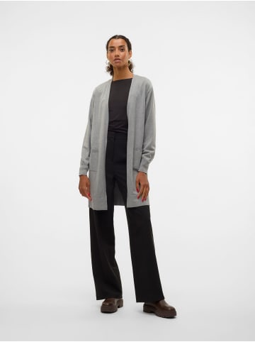 Vero Moda Damen Cardigan lange Strickjacke loose fit in Grau-3