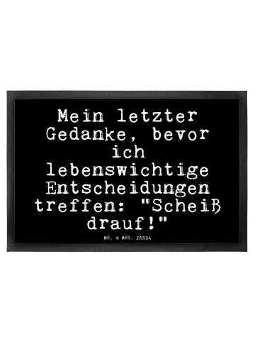 Mr. & Mrs. Panda Matte Mein letzter Gedanke, bevor... mit Spruch in Schwarz