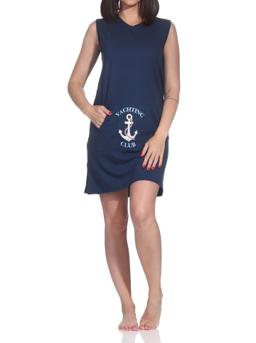 NORMANN Nachthemd Strandkleid Maritimer Look Übergröße in marine