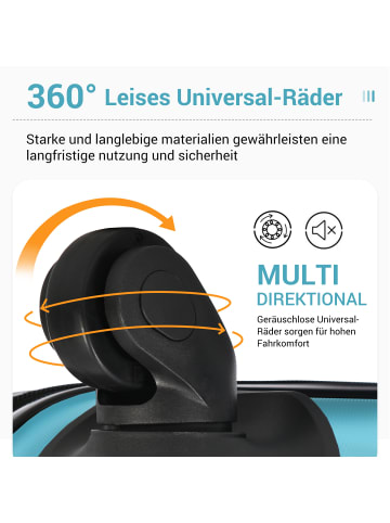 ABRIHOME Handgepäck Koffer in Blau