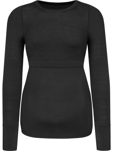 Normani Outdoor Sports Merino Umstands-Langarm-Shirt „Cambria“ in Anthrazit