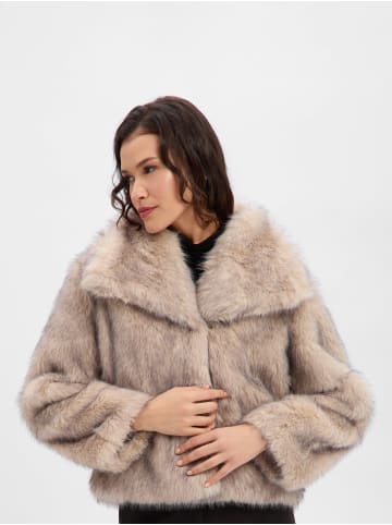 Noisy may Kunstfelljacke NMMoira in beige anthrazit - 0001