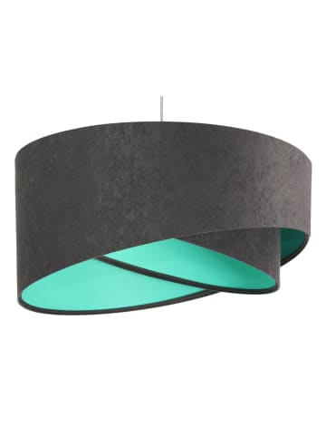 Licht-Erlebnisse Pendelleuchte Ø 50 x (T)107 cm in Weiß Dunkelgrau Mint